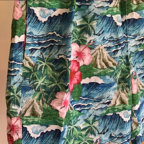 Franks Australia Mens Mid-Length Oahu Swim Trunks Floral Tropical designer M - Picture 10 of 11